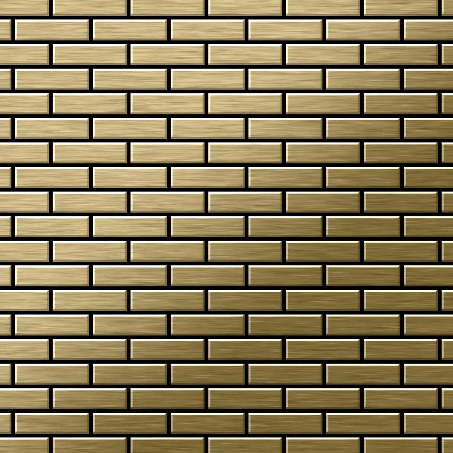 ALLOY Mosaik Fliese Massiv Metall Titan Gebürstet Gold 1,6mm Stark Pk-ti-gb günstig online kaufen