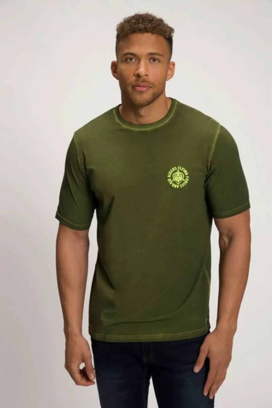 JP1880 T-Shirt T-Shirt FLEXNAMIC® Halbarm oil dyed Print bis 8 XL günstig online kaufen