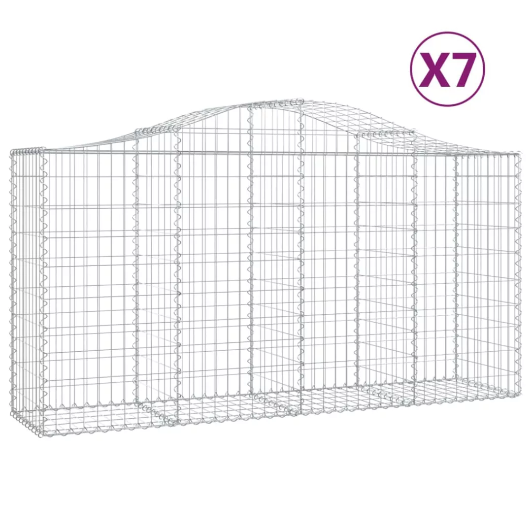 Vidaxl Gabionen Mit Hochbogen 7 Stk. 200x50x100/120cm Verzinktes Eisen günstig online kaufen