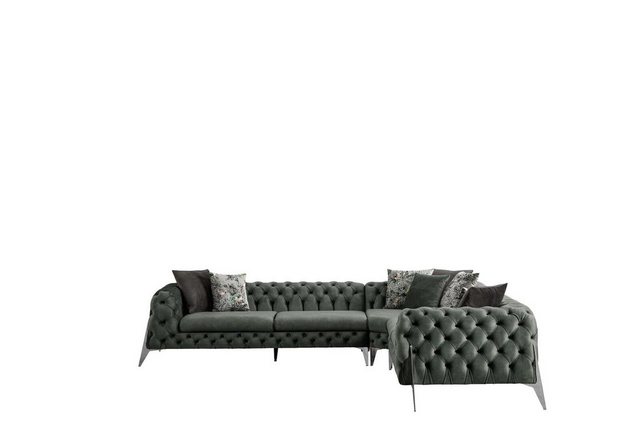 JVmoebel Ecksofa Grünes Wohnzimmer Sofa Polstersofas Designer Ecksofa L-For günstig online kaufen