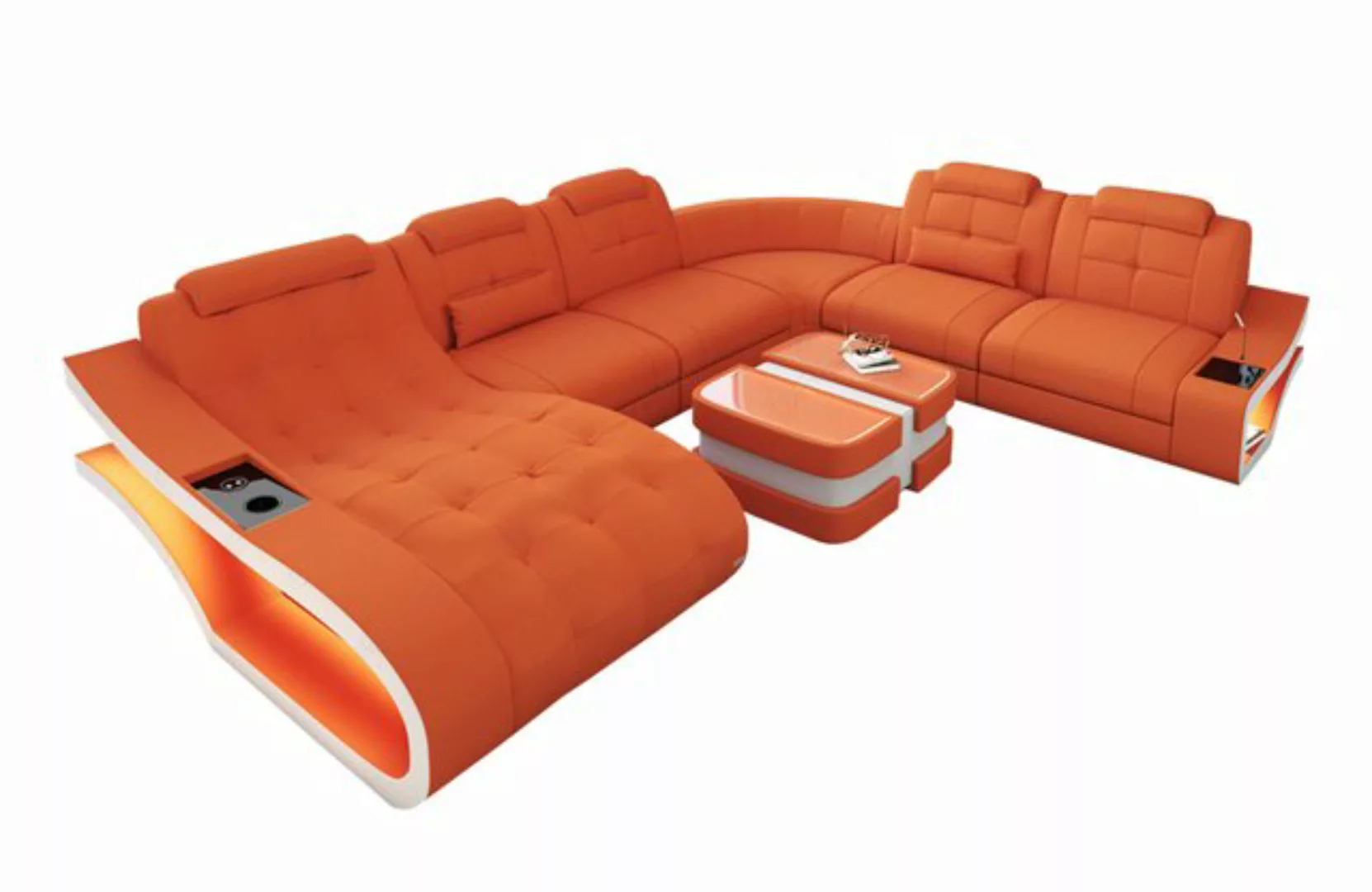 Sofa Dreams Wohnlandschaft Sofa Elegante M XXL Form Stoffsofa Polster Stoff günstig online kaufen