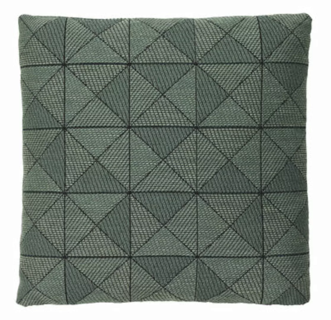 Kissen Tile textil orange schwarz / 50 x 50 cm - Muuto - Schwarz günstig online kaufen