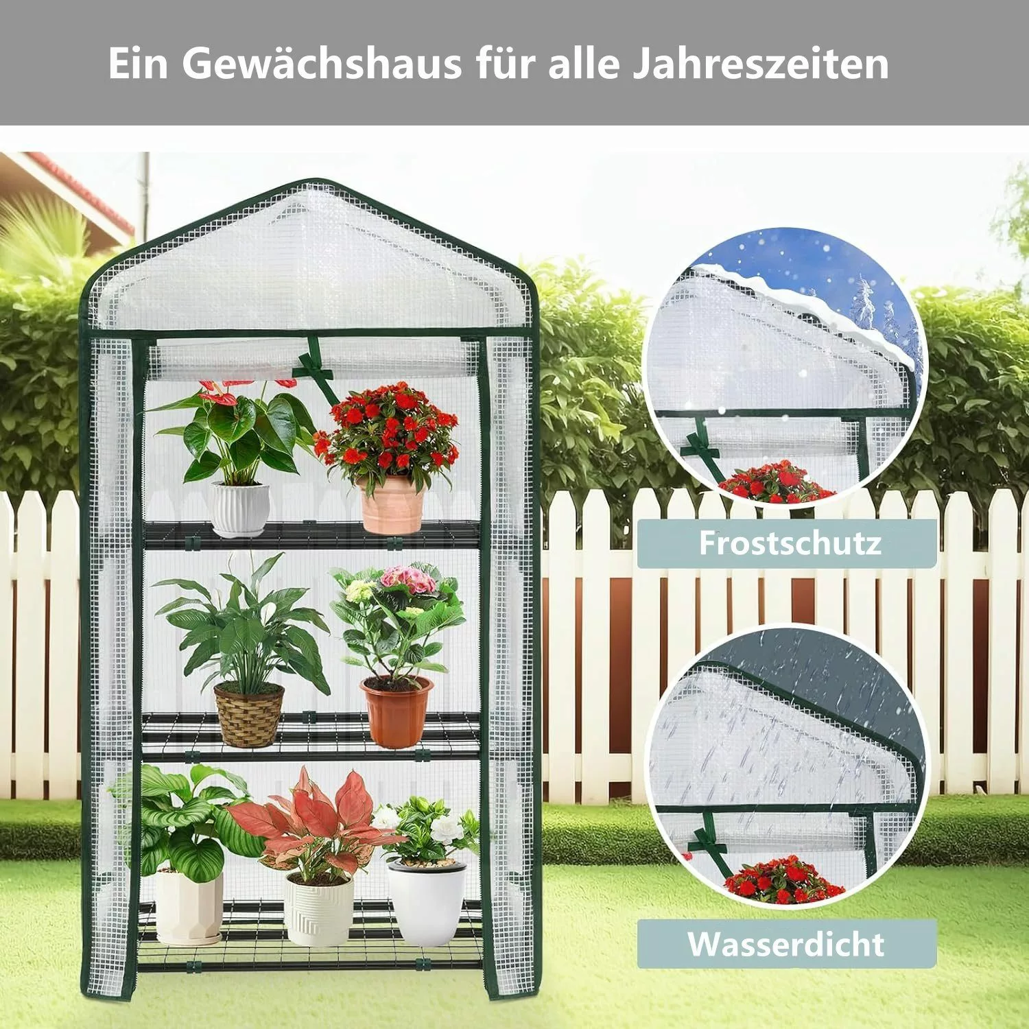 Woltu Foliengewächshaus, BxTxH: 69 x 49 günstig online kaufen