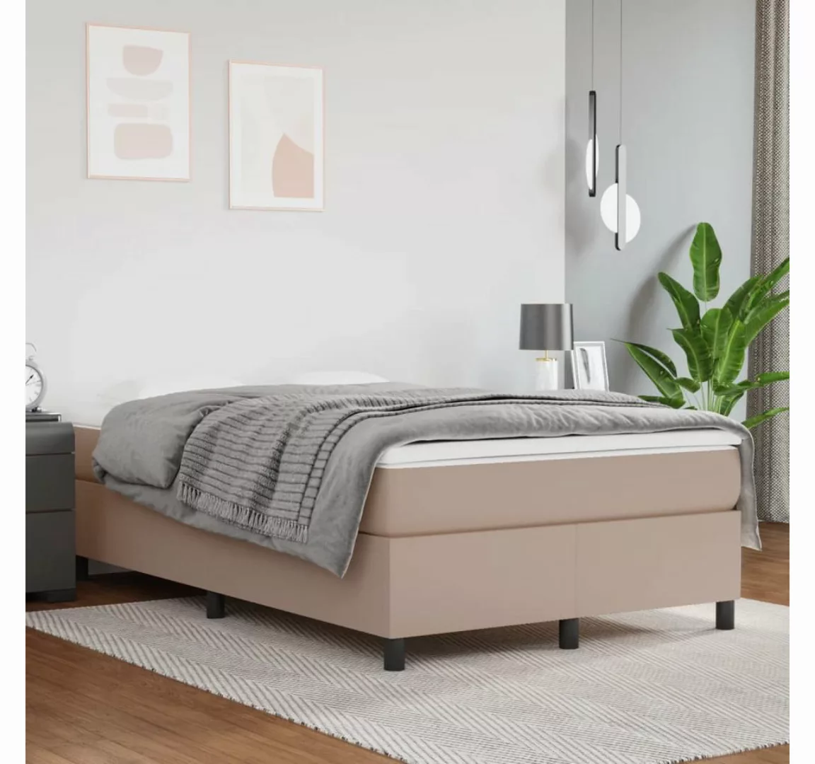 vidaXL Bett, Bettgestell Cappuccino-Braun 120x200 cm Kunstleder günstig online kaufen