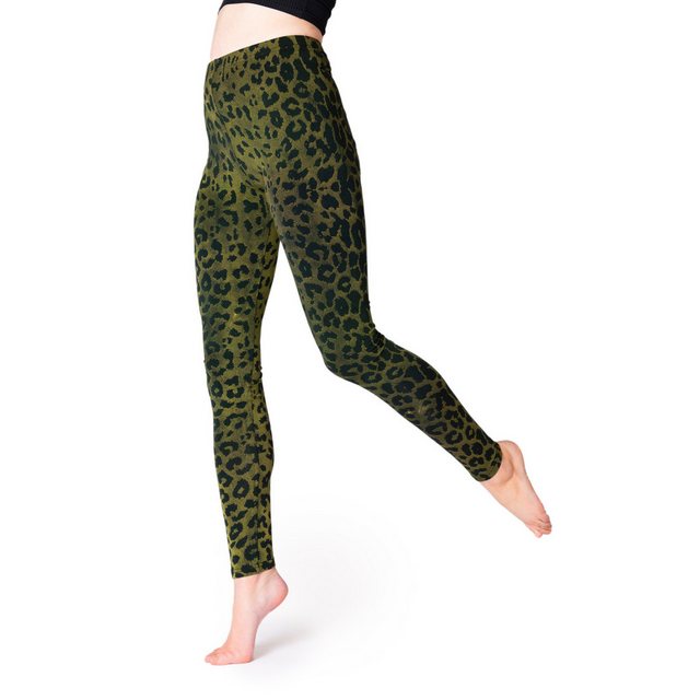 PANASIAM Leggings Unikat Batik Leggings Leopard Muster aus natürlicher Visk günstig online kaufen