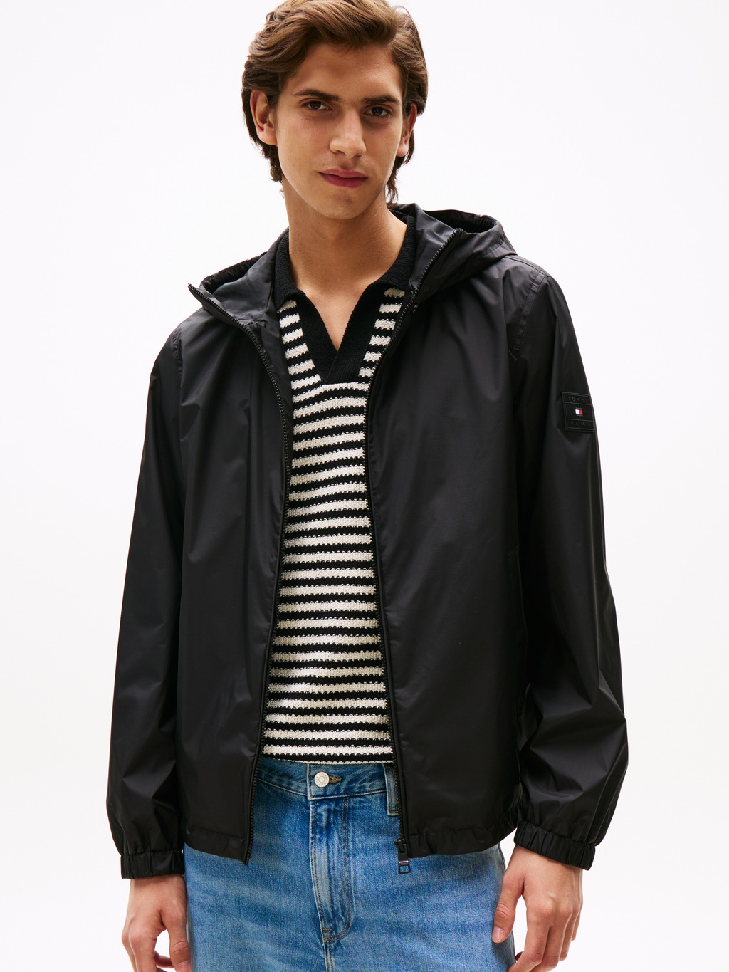 Tommy Hilfiger Blouson "RWB HOODED JACKET", mit Kapuze, elastische Bündchen günstig online kaufen