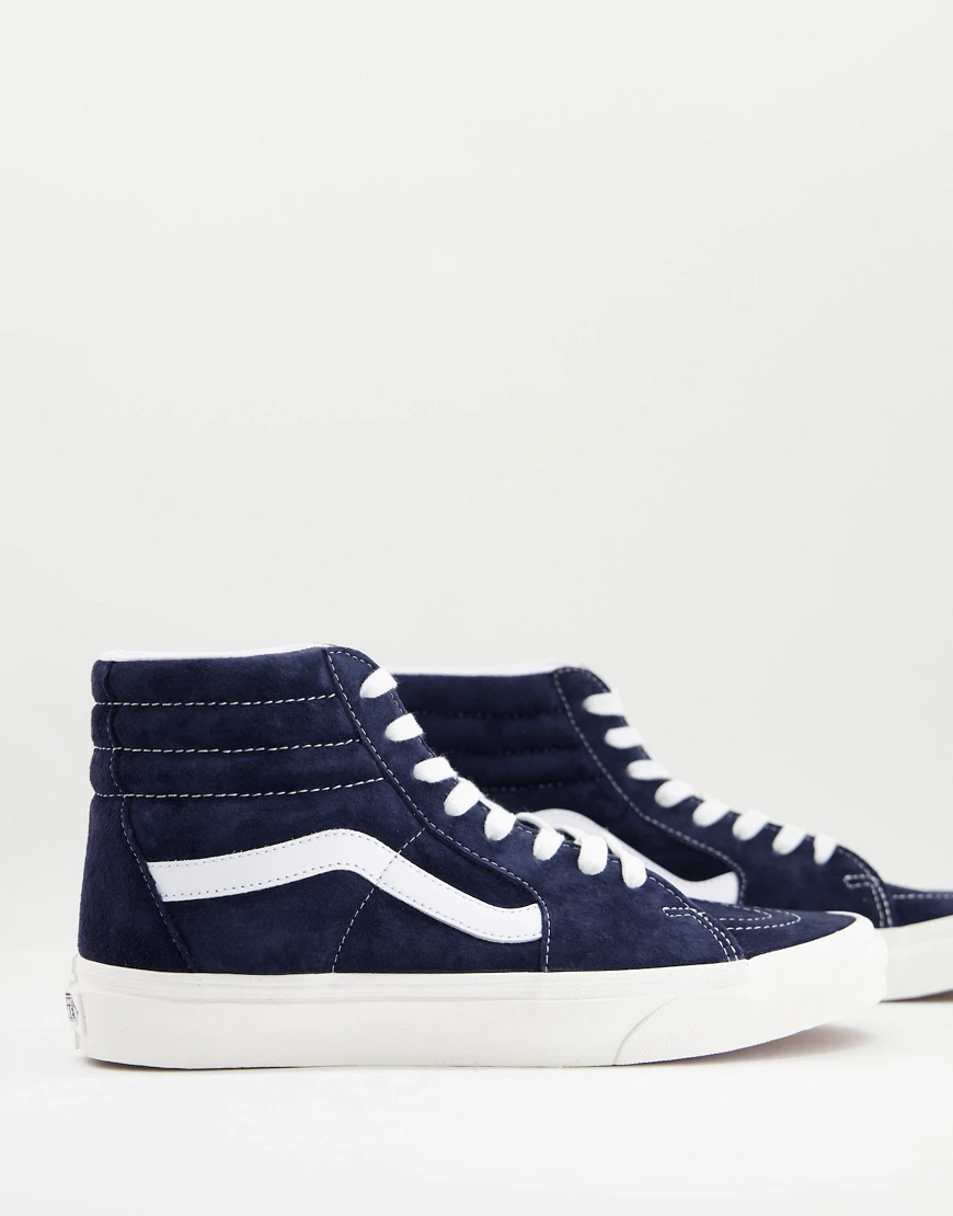 Vans – SK8-Hi Pig – Wildleder-Sneaker in Blau günstig online kaufen