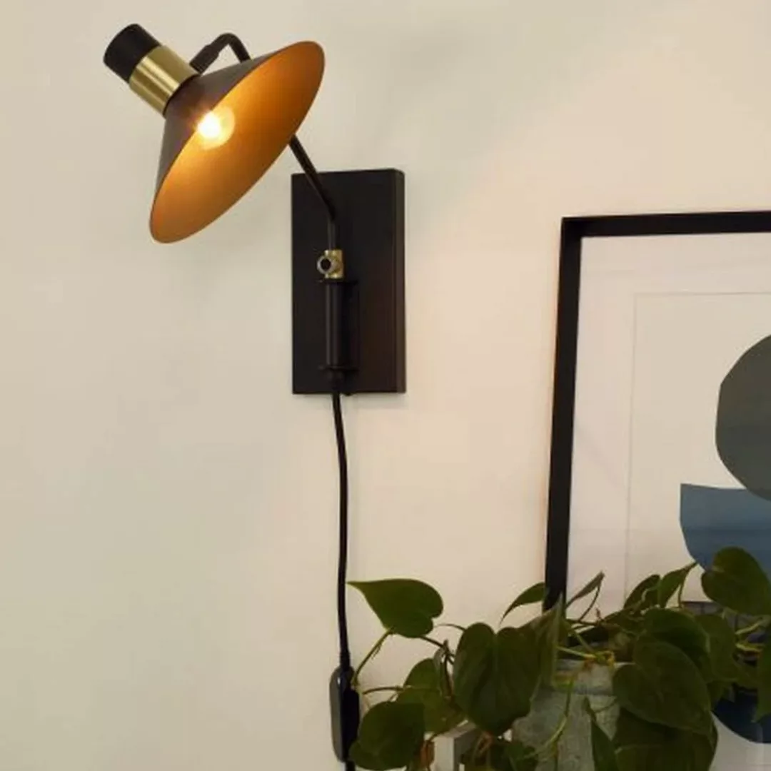 Wandlampe Pepijn mit Kabel und Stecker günstig online kaufen
