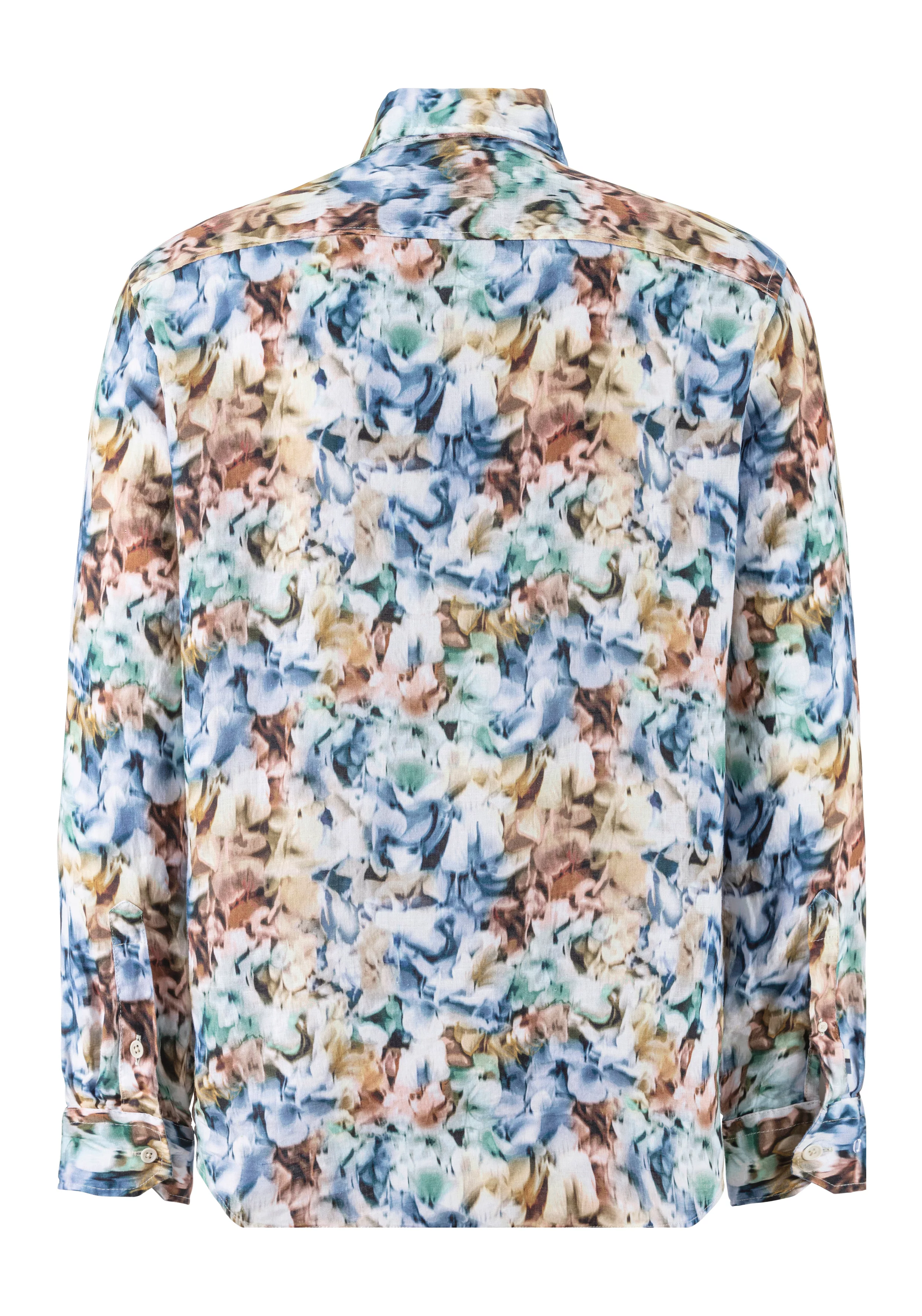 OLYMP Leinenhemd "Casual", mit modischem Alloverprint günstig online kaufen