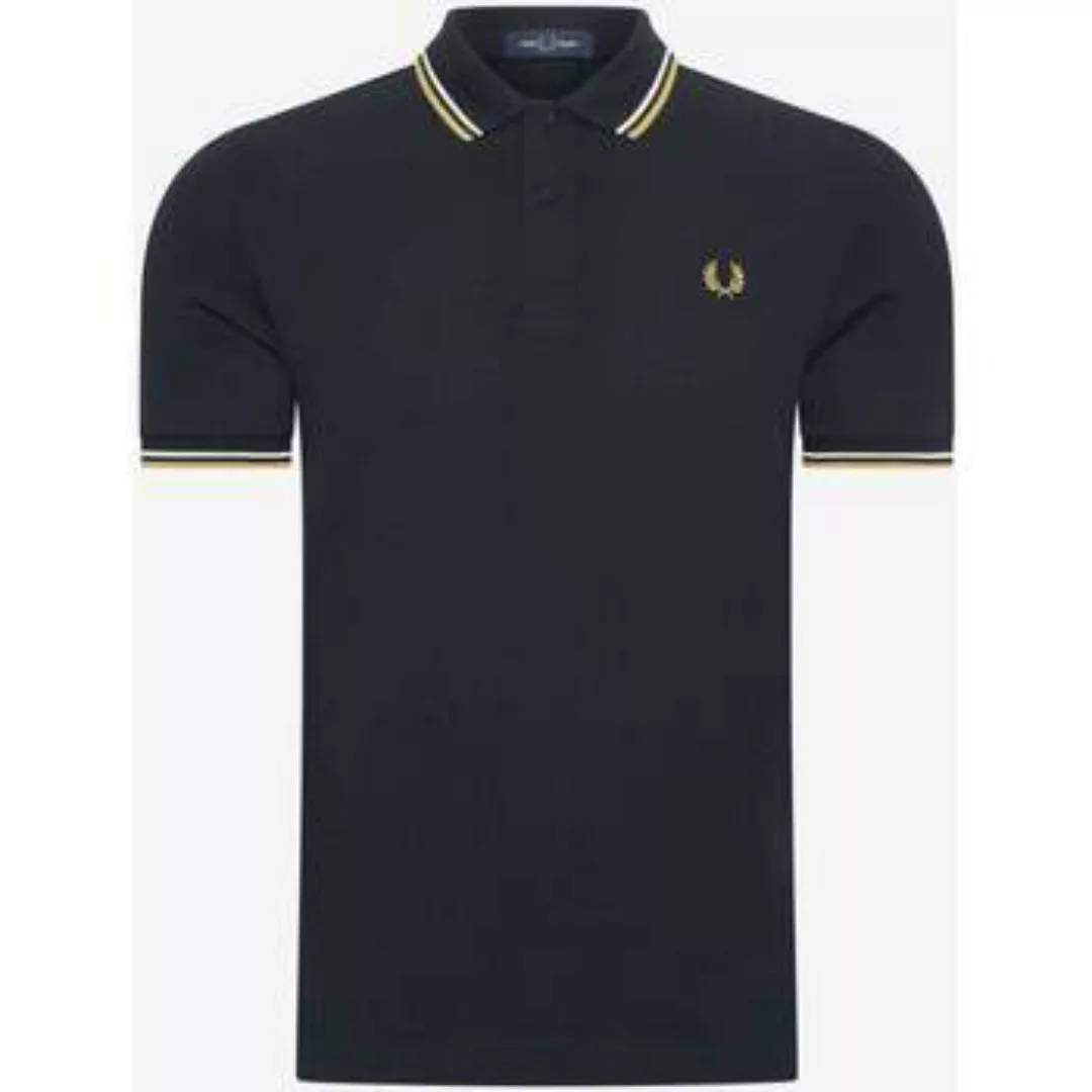 Fred Perry  T-Shirts & Poloshirts Twin tipped  shirt - navy ecru honeycomb günstig online kaufen