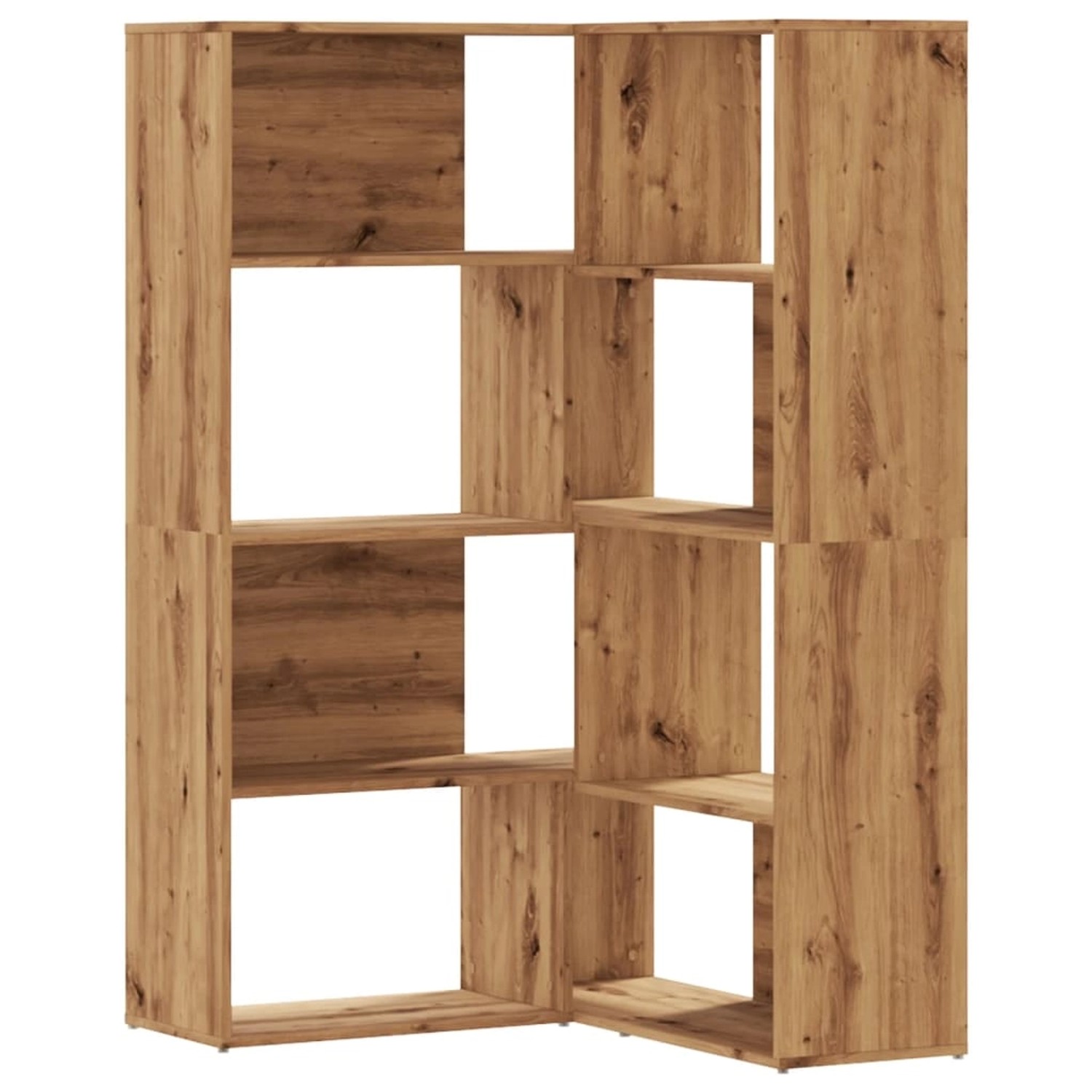 vidaXL Eck-Bücherregal 4 Etagen Artisan-Eiche 85x85x140 Holzwerkstoff günstig online kaufen