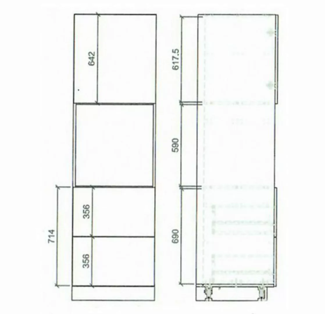 Feldmann-Wohnen Hochschrank Forli (1-St) 60cm Front- und Korpusfarbe wählba günstig online kaufen