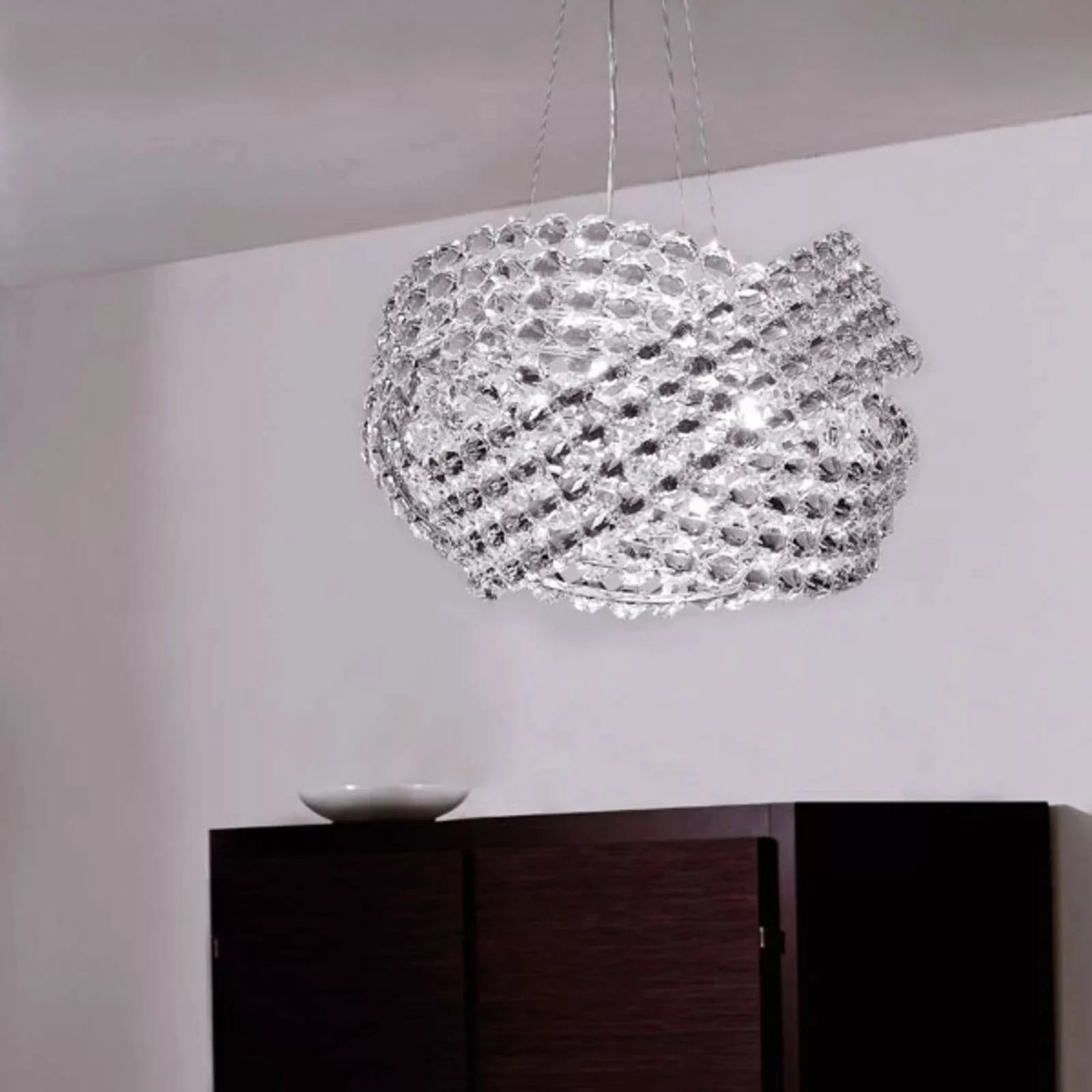 Kristall-Pendelleuchte Diamante Ø 40 cm günstig online kaufen