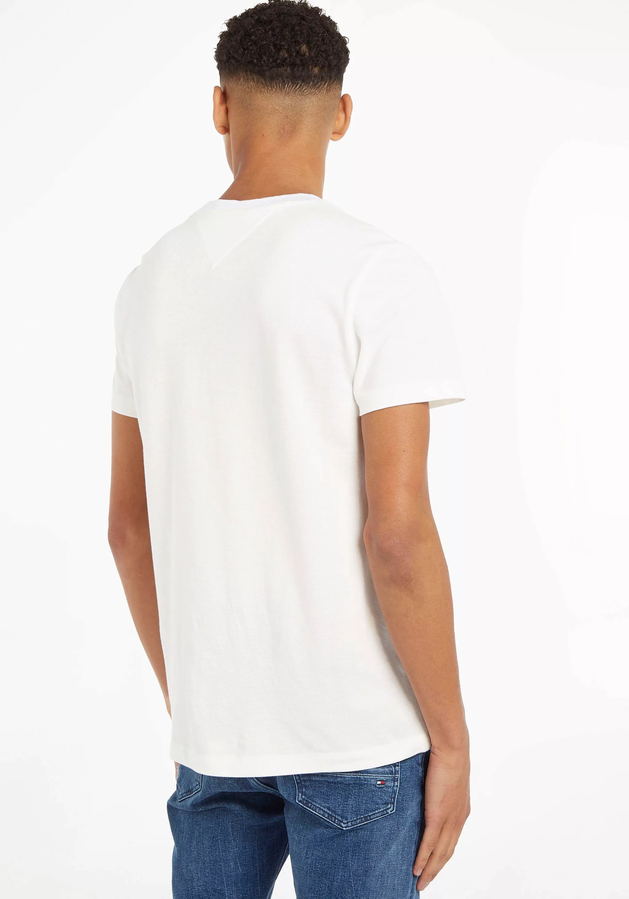 Tommy Hilfiger T-Shirt "RWB NECKLINE PIQUE TEE" günstig online kaufen