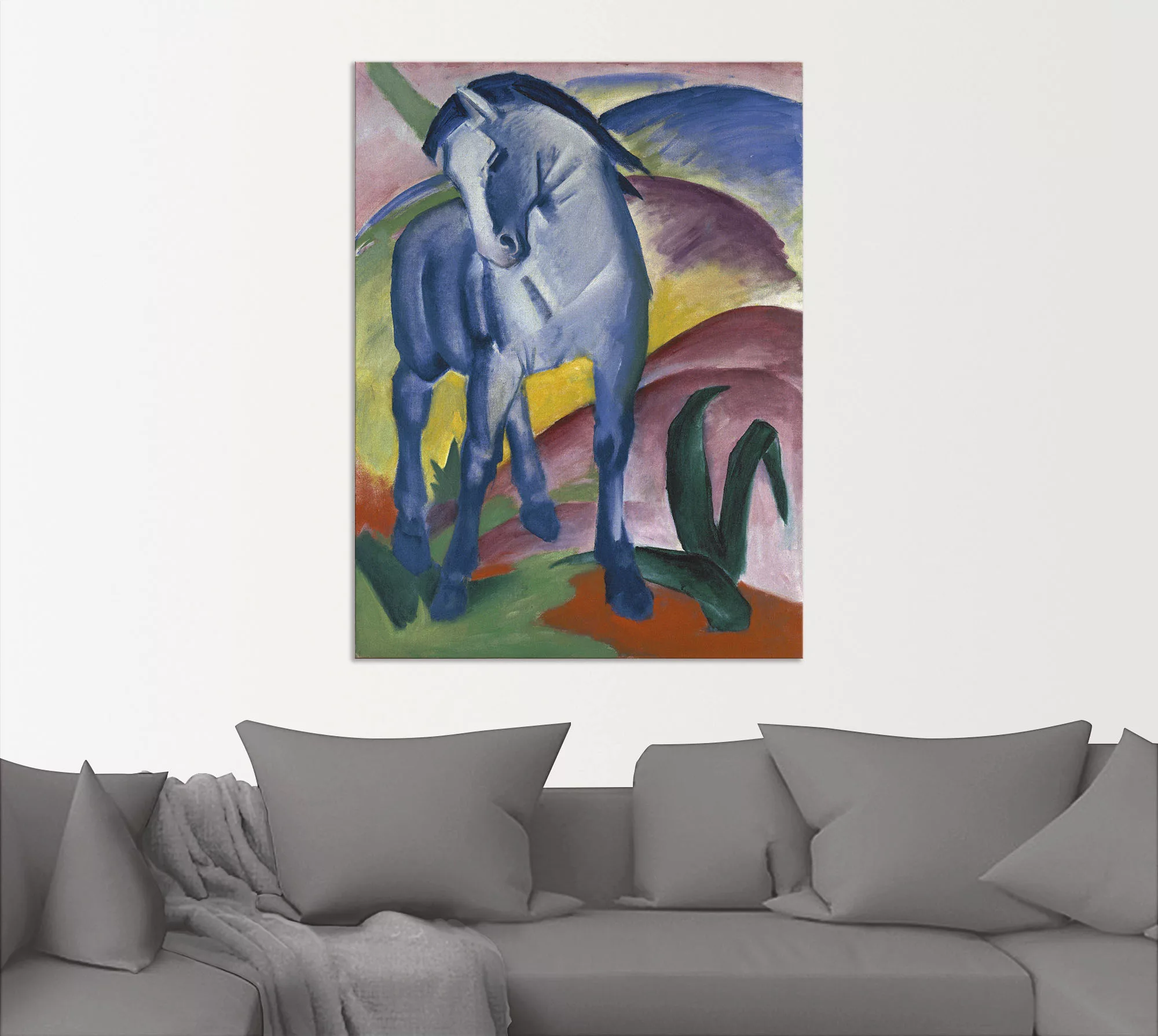 Artland Wandbild »Blaues Pferd I. 1911.«, Haustiere, (1 St.) günstig online kaufen