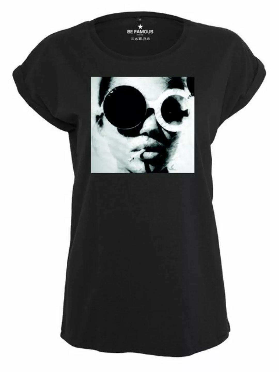 Be Famous Print-Shirt Classic Roll Up Glasses (1-tlg) günstig online kaufen