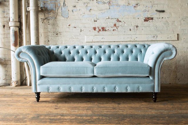 Xlmoebel Sofa Neu Chesterfield Stoffsofa 225cm - Designer Polstercouch Text günstig online kaufen