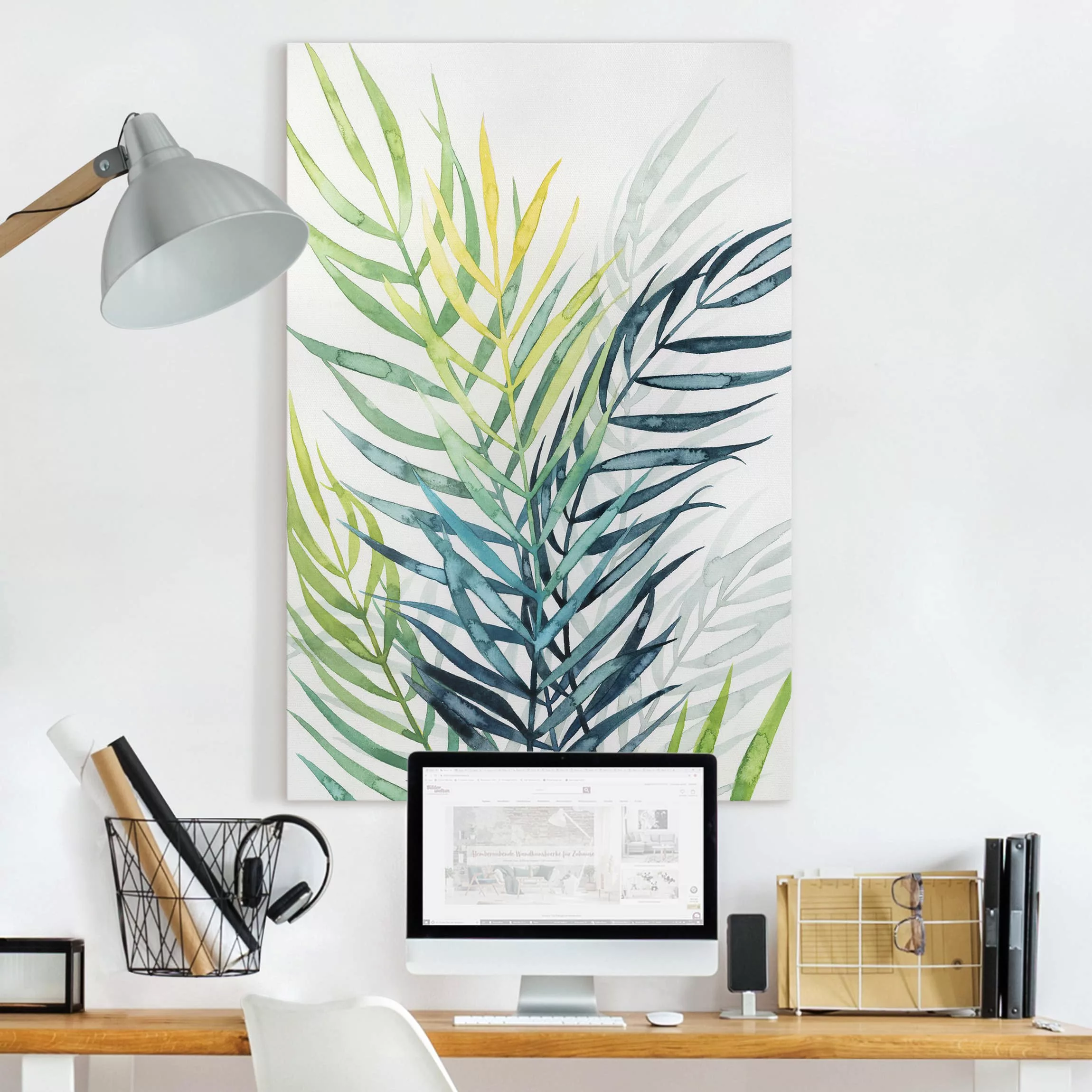Leinwandbild Botanik - Hochformat Tropisches Blattwerk - Palme günstig online kaufen
