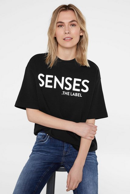 SENSES.THE LABEL Rundhalsshirt aus Baumwolle günstig online kaufen