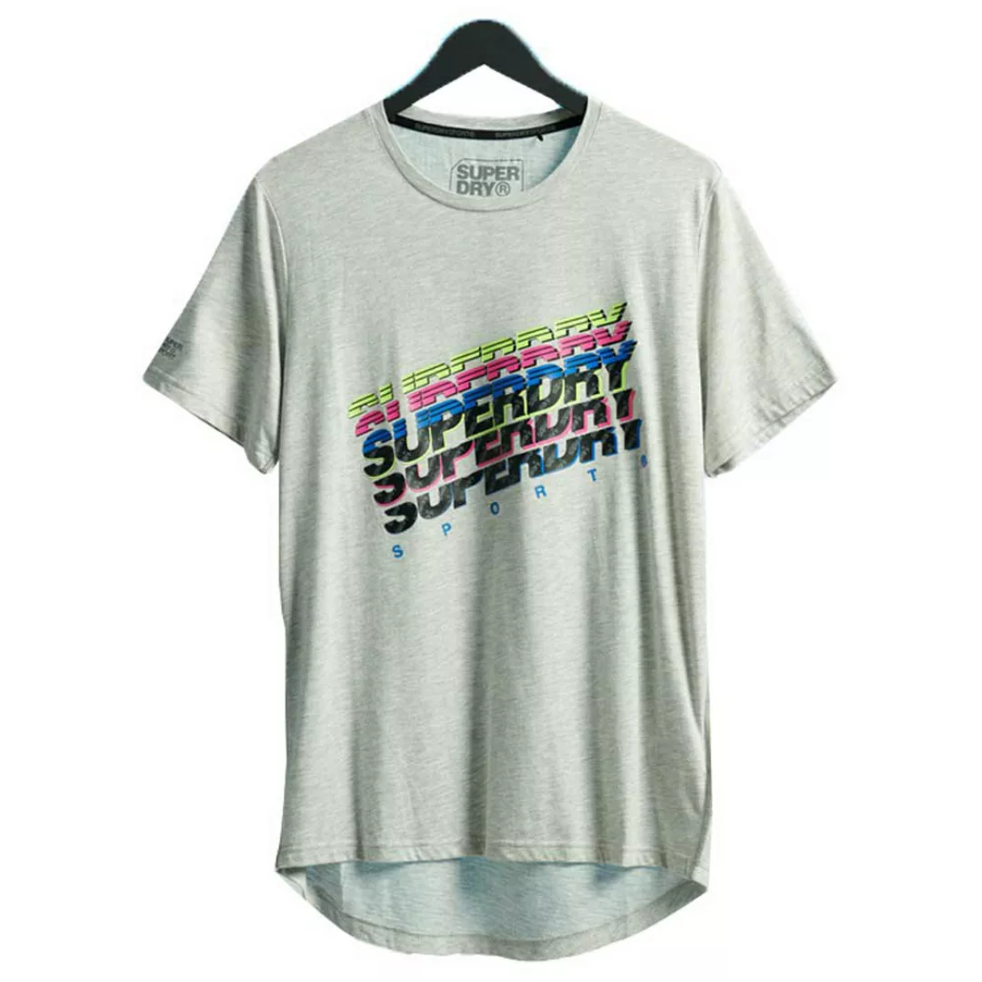 Superdry Training Graphic Kurzarm T-shirt S Light Grey Marl günstig online kaufen