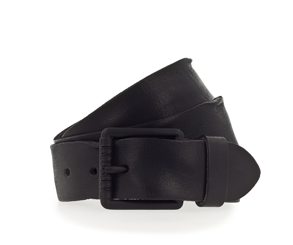 MUSTANG Ledergürtel, gefinishtes Vollleder in Used-Optik, geschwärzte Schna günstig online kaufen