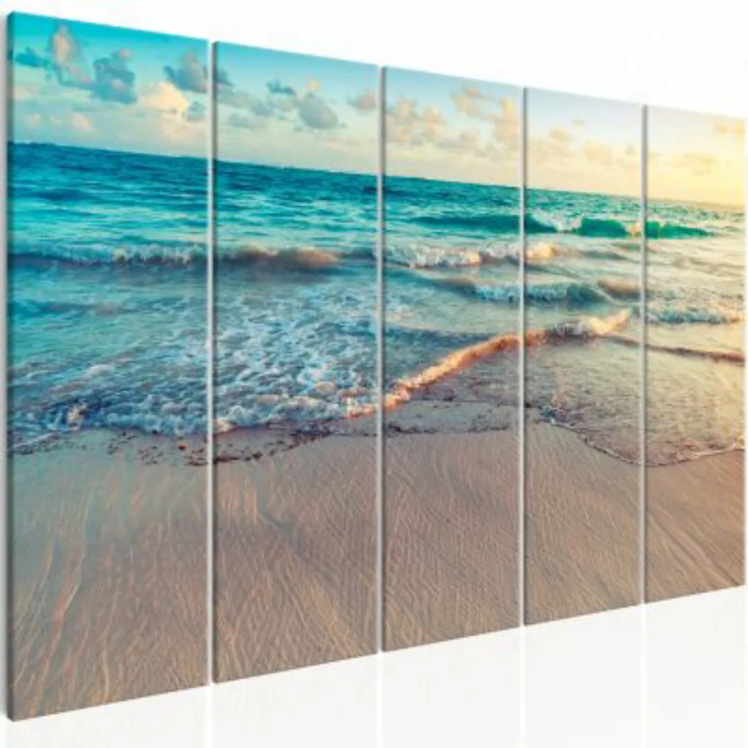 artgeist Wandbild Beach in Punta Cana (5 Parts) Narrow blau/beige Gr. 200 x günstig online kaufen