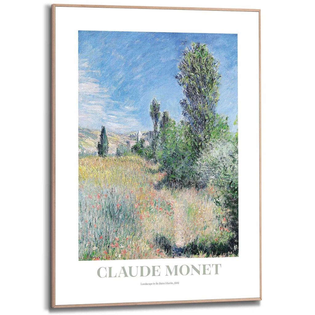 Reinders Poster "Monet - landscape in Ile Saint-Martin", Wohnzimmer - Blau günstig online kaufen