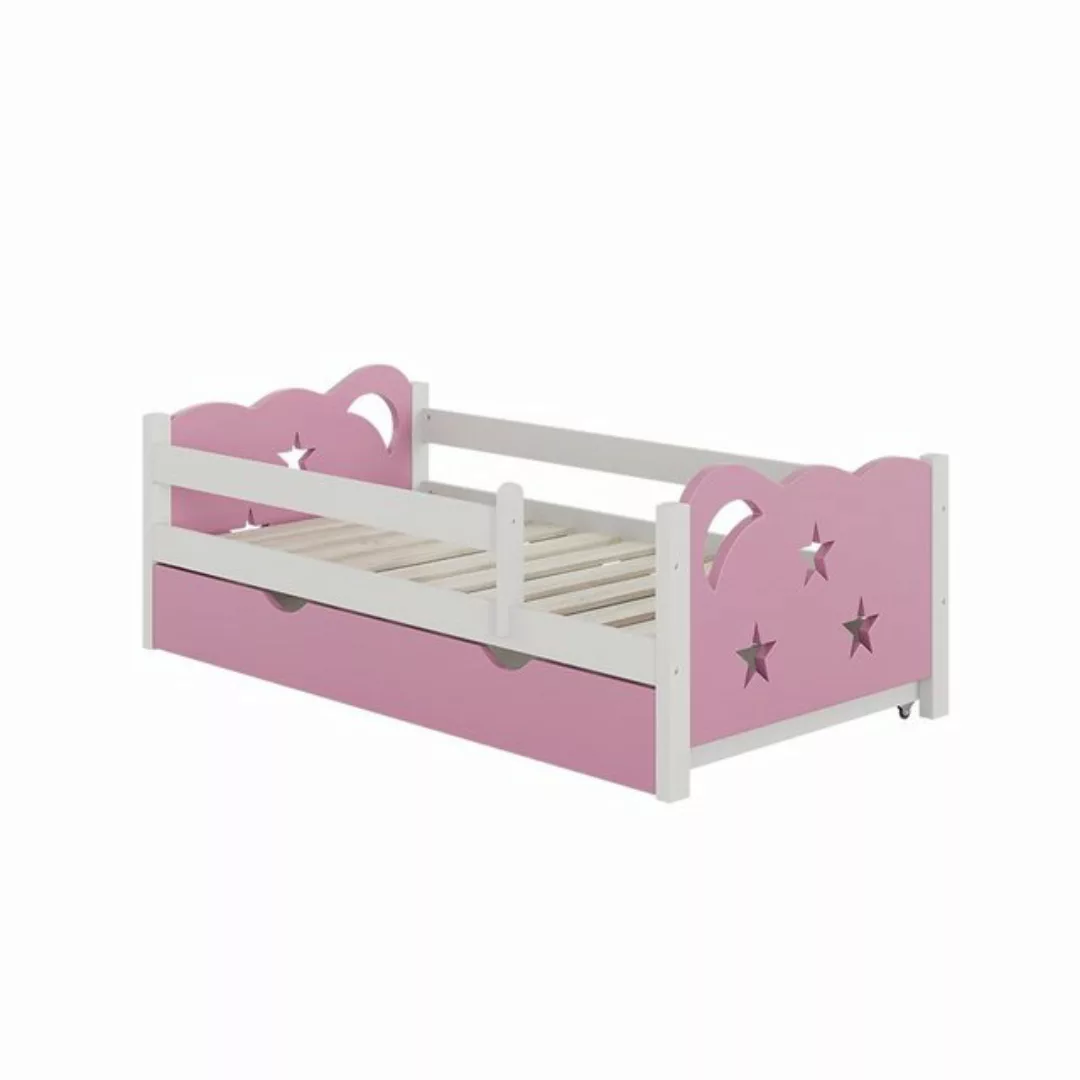 VitaliSpa® Kinderbett Jessica, Rosa/Weiß, 70x140 cm mit Schublade, ohne Mat günstig online kaufen