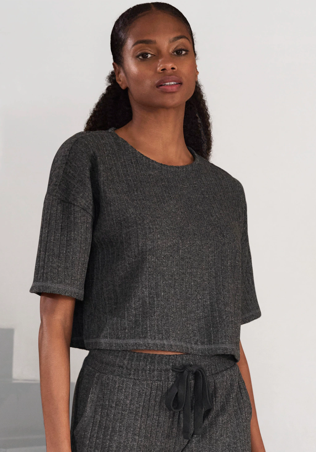 LASCANA 3/4-Arm-Shirt /Loungeshirt/Strickshirt aus weichem Strick, Loungewe günstig online kaufen