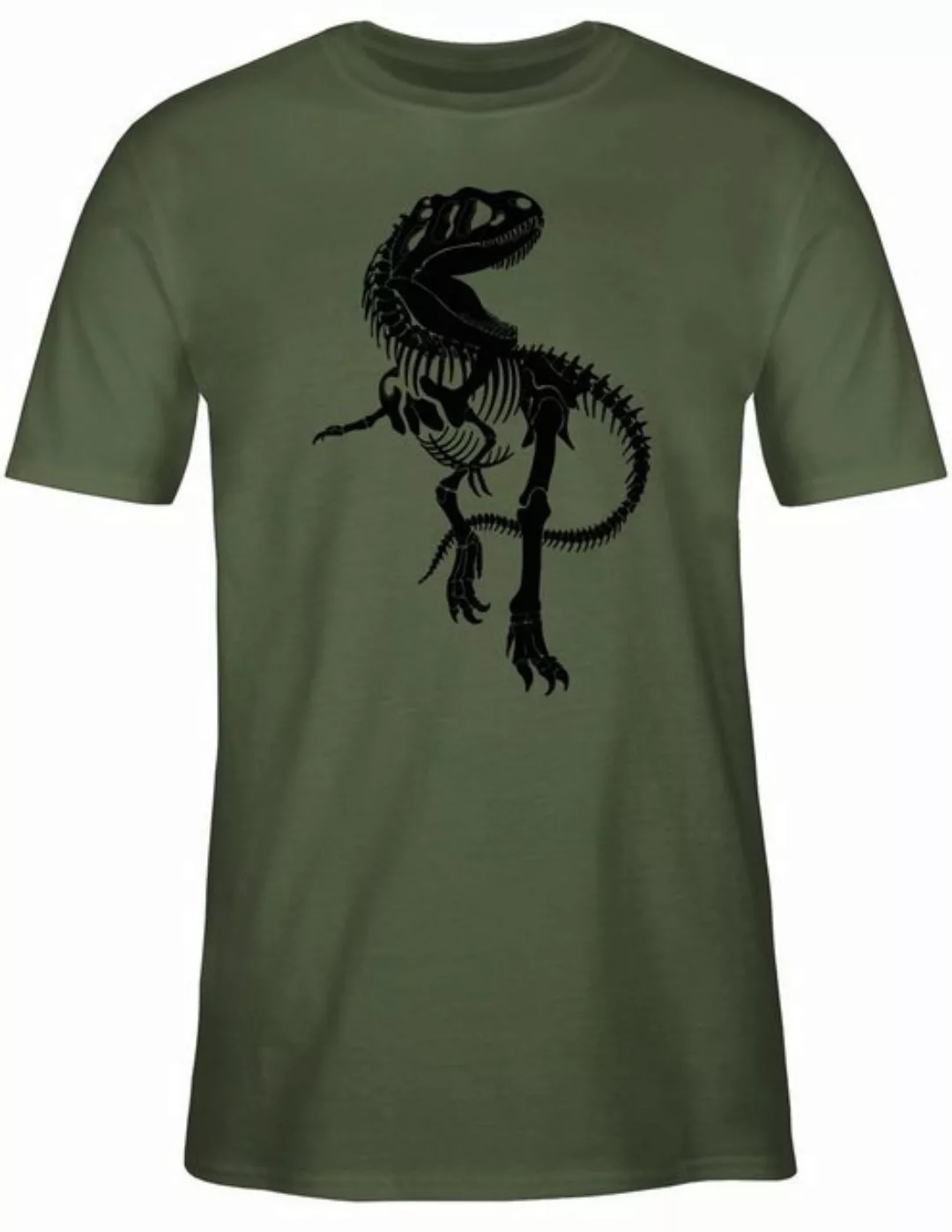 Shirtracer T-Shirt T-Rex Skelett - schwarz Tiere Zubehör günstig online kaufen