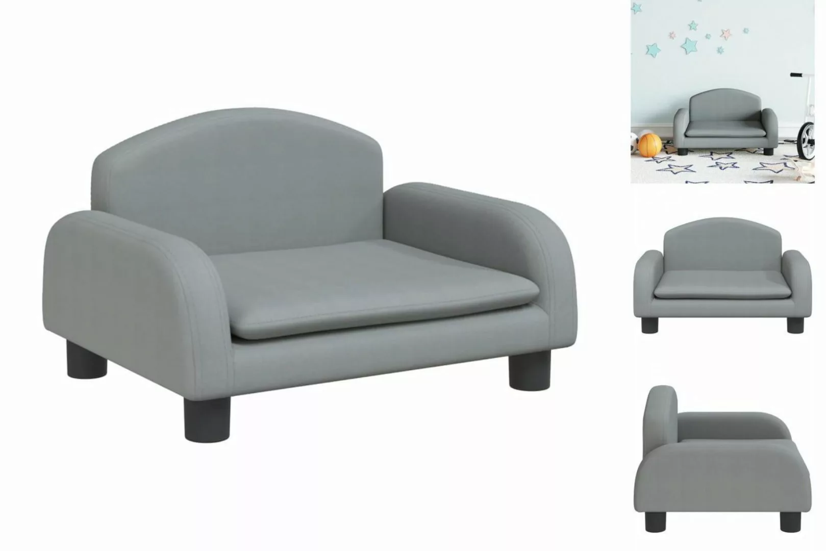 vidaXL Kindersofa Kindersofa Hellgrau 50x40x30 cm Stoff günstig online kaufen