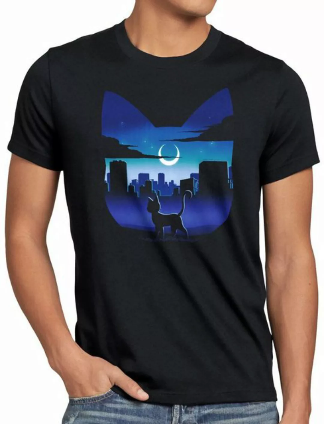 style3 Print-Shirt Herren T-Shirt Luna moon mondstein japan sailor günstig online kaufen