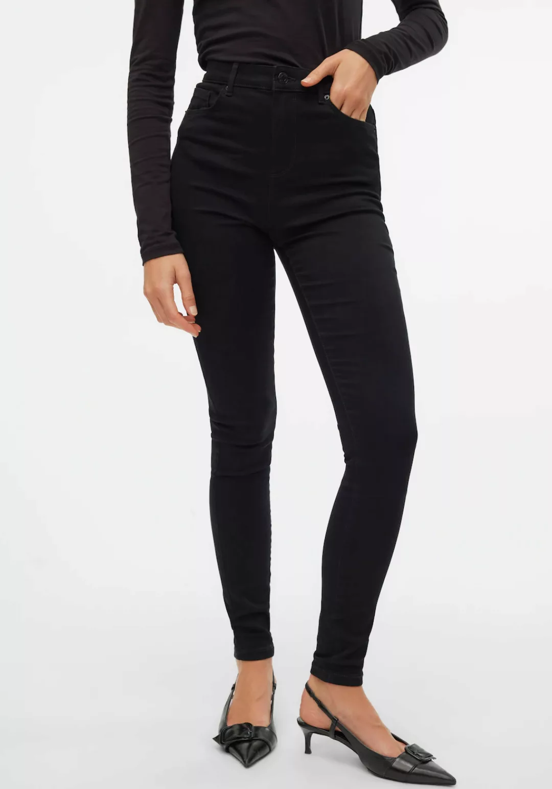 Vero Moda Regular-fit-Jeans VMSOPHIA HW SKINNY JEANS SOFT VI110 günstig online kaufen