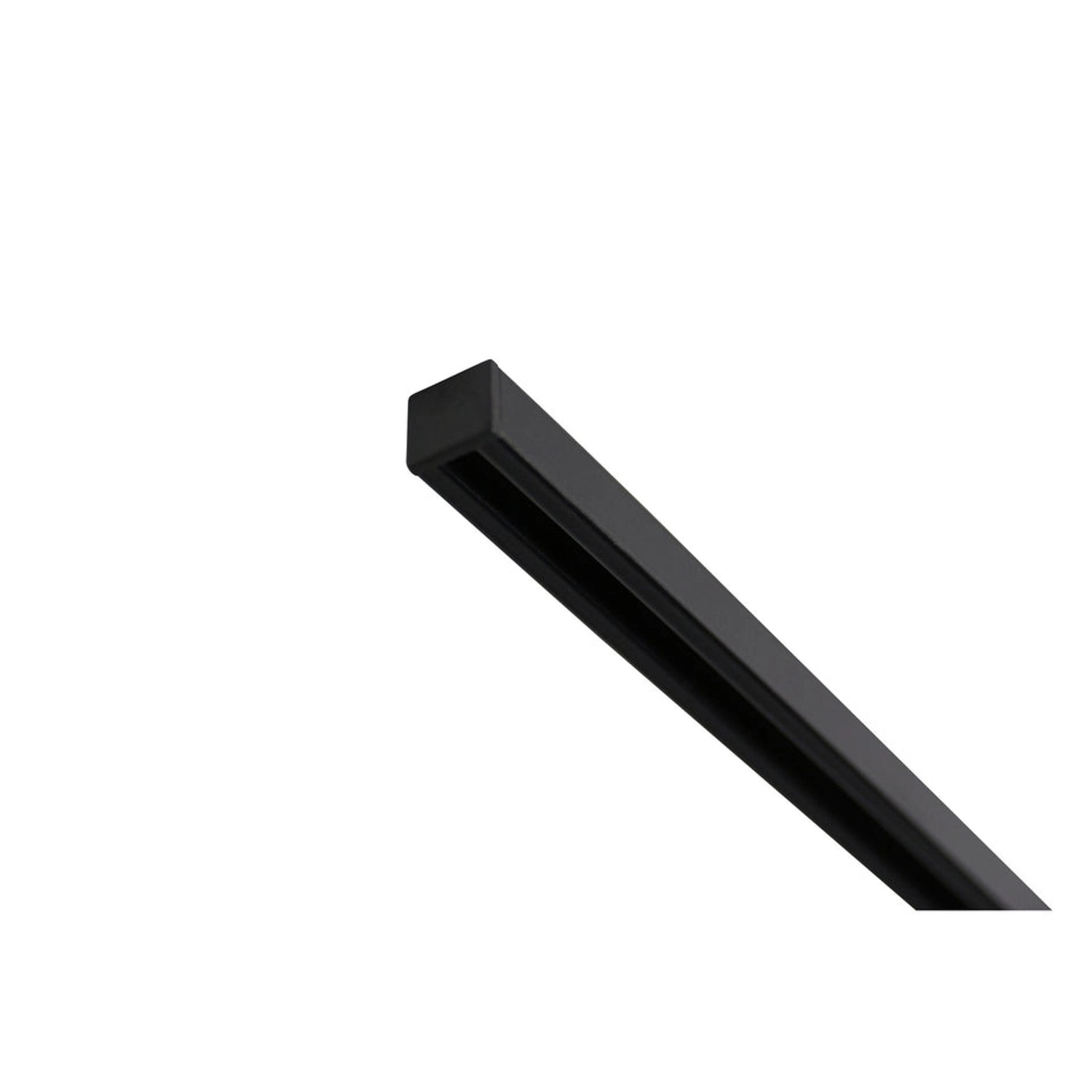 Deco-Raum Gardinenschiene nach Maß 1-Lauf Square Schwarz 420cm günstig online kaufen