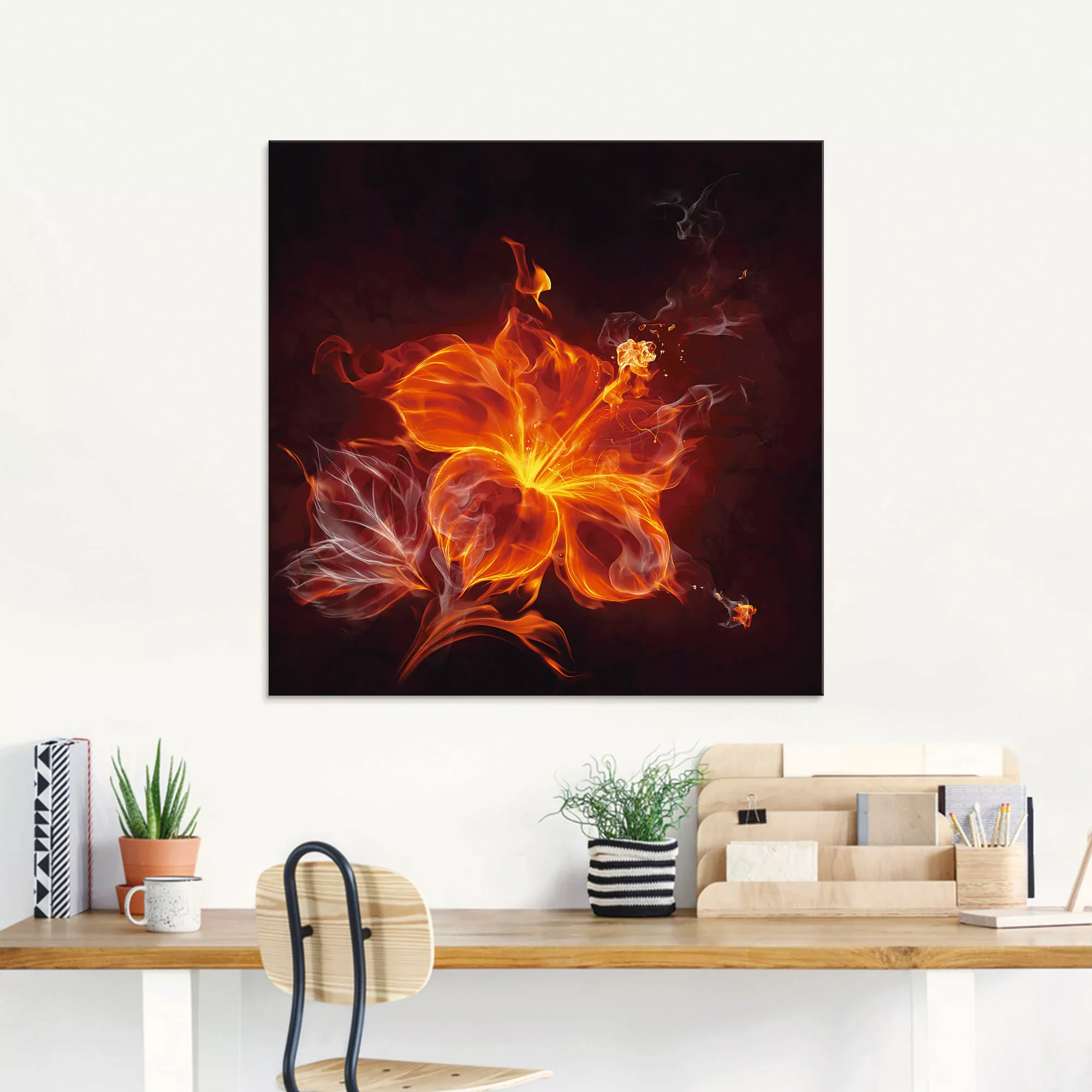 Artland Glasbild "Feuerblume", Blumen, (1 St.), in verschiedenen Größen günstig online kaufen