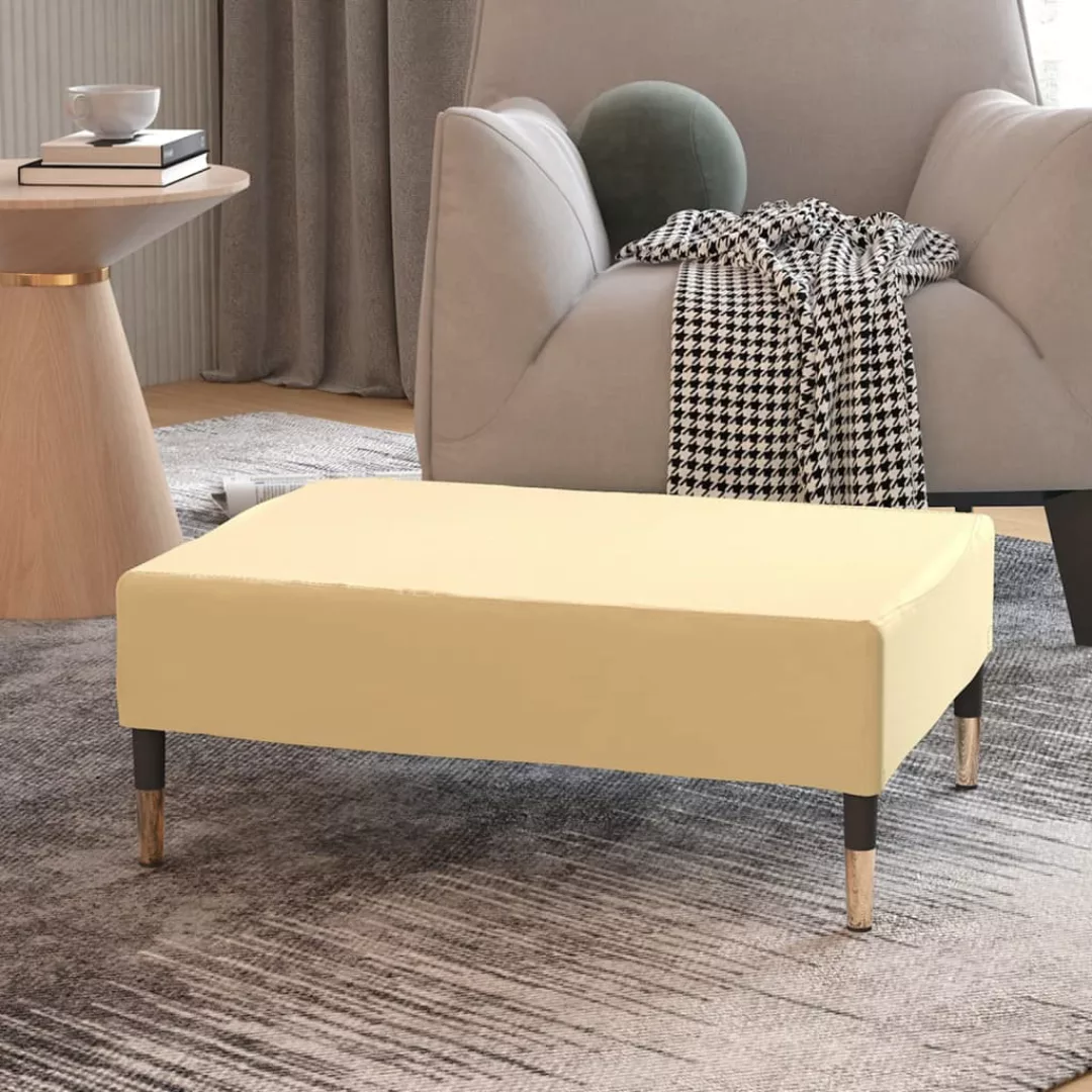 Fußhocker Creme 78x56x32 Cm Samt günstig online kaufen