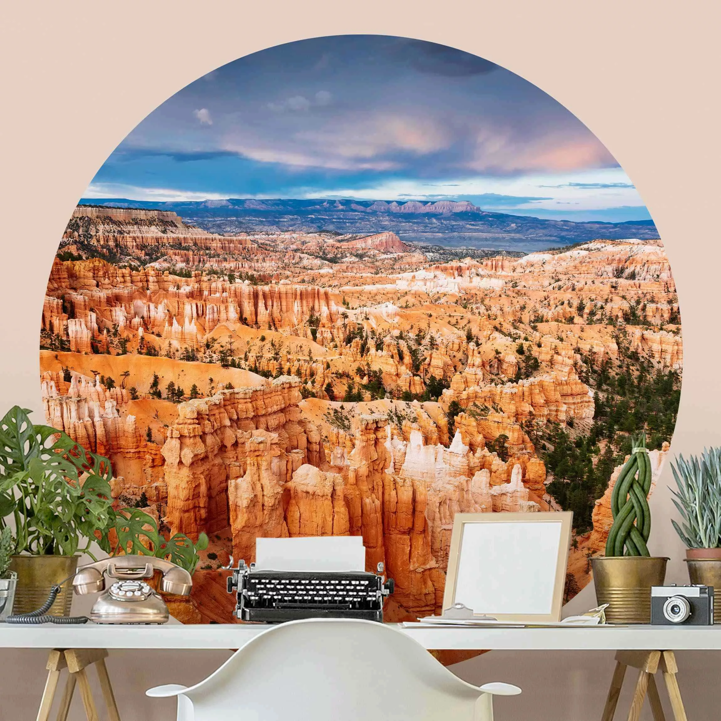 Runde Tapete selbstklebend Farbenpracht des Grand Canyon günstig online kaufen