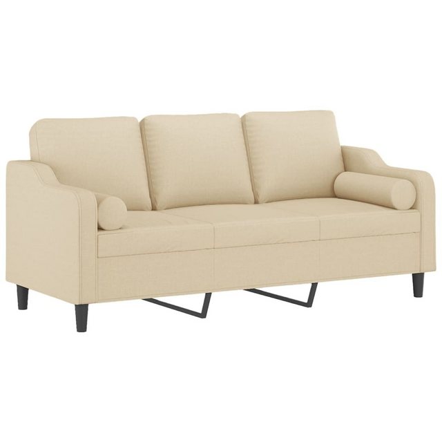 vidaXL Sofa Sofa mit Zierkissen Stoff, 180 cm, 3-Sitzer günstig online kaufen