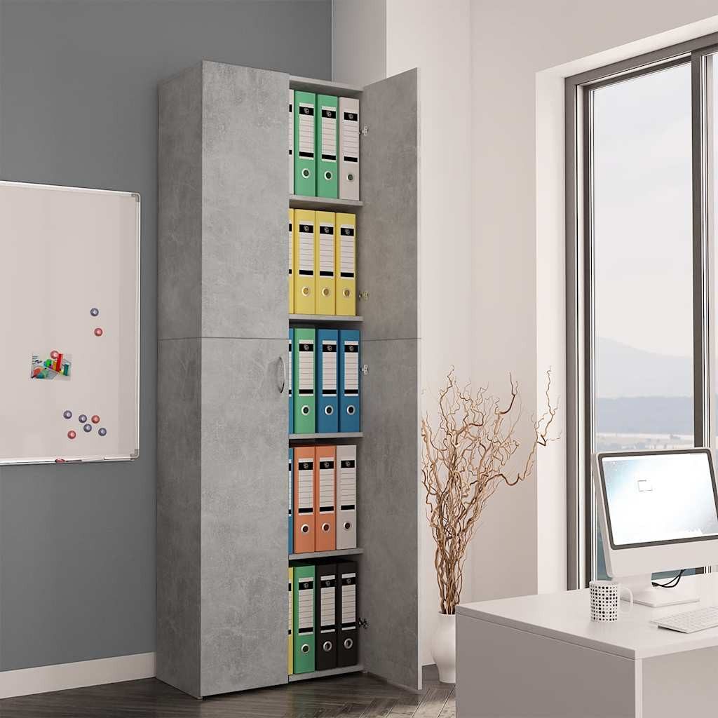 DOTMALL Aktenschrank Büroschrank Betongrau 60x32x190 cm günstig online kaufen