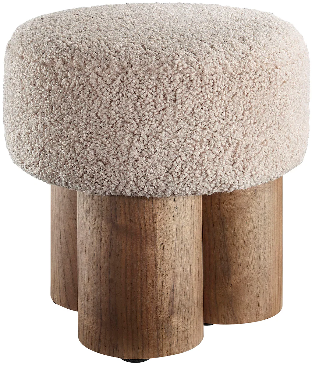 SalesFever Sitzhocker, (1 St.), mit Sitzfläche aus Teddyfell günstig online kaufen