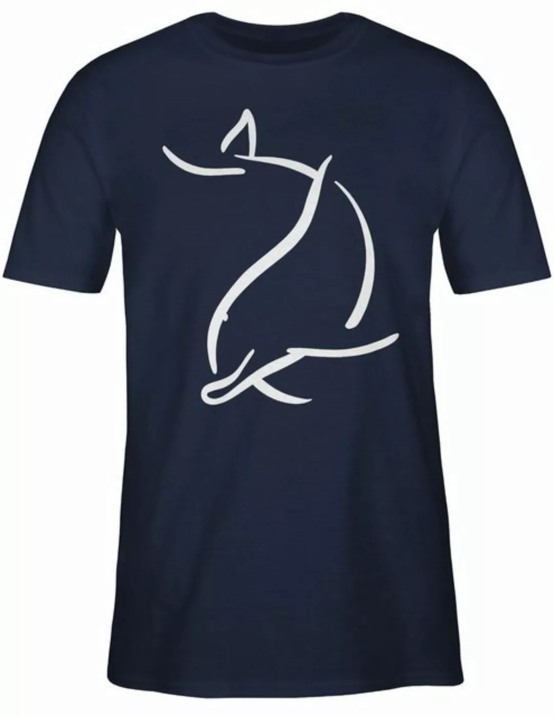 Shirtracer T-Shirt Simpler Delfin Tiere Zubehör günstig online kaufen