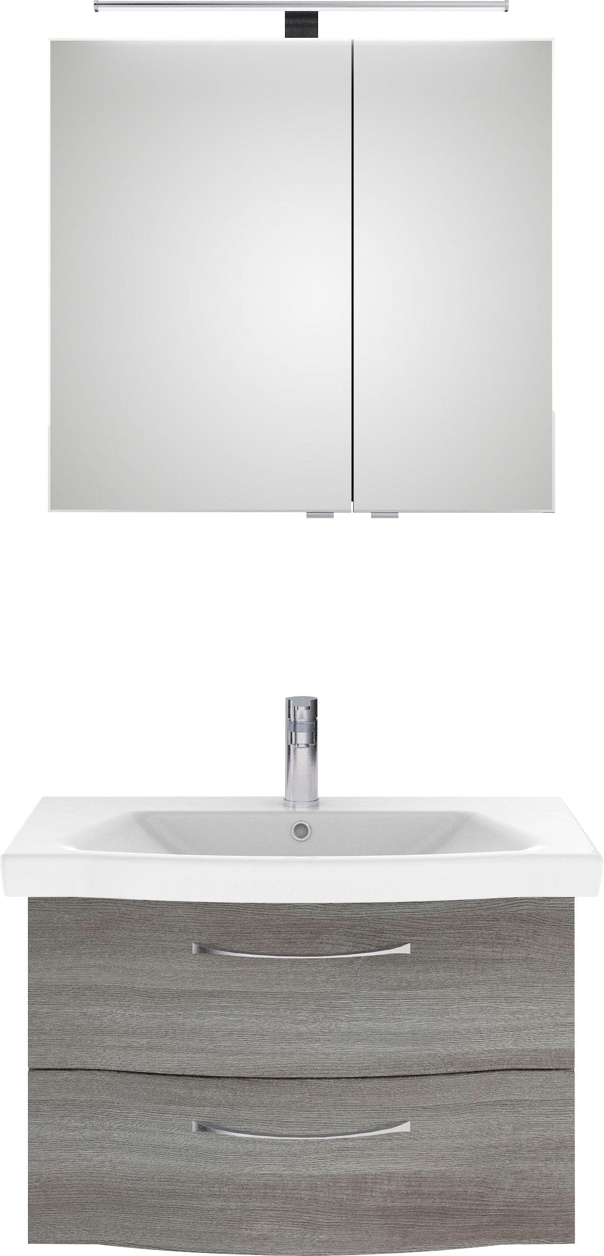 Saphir Badmöbel-Set "6005 Sprint 2-teilig, Keramik-Waschtisch mit LED-Spieg günstig online kaufen