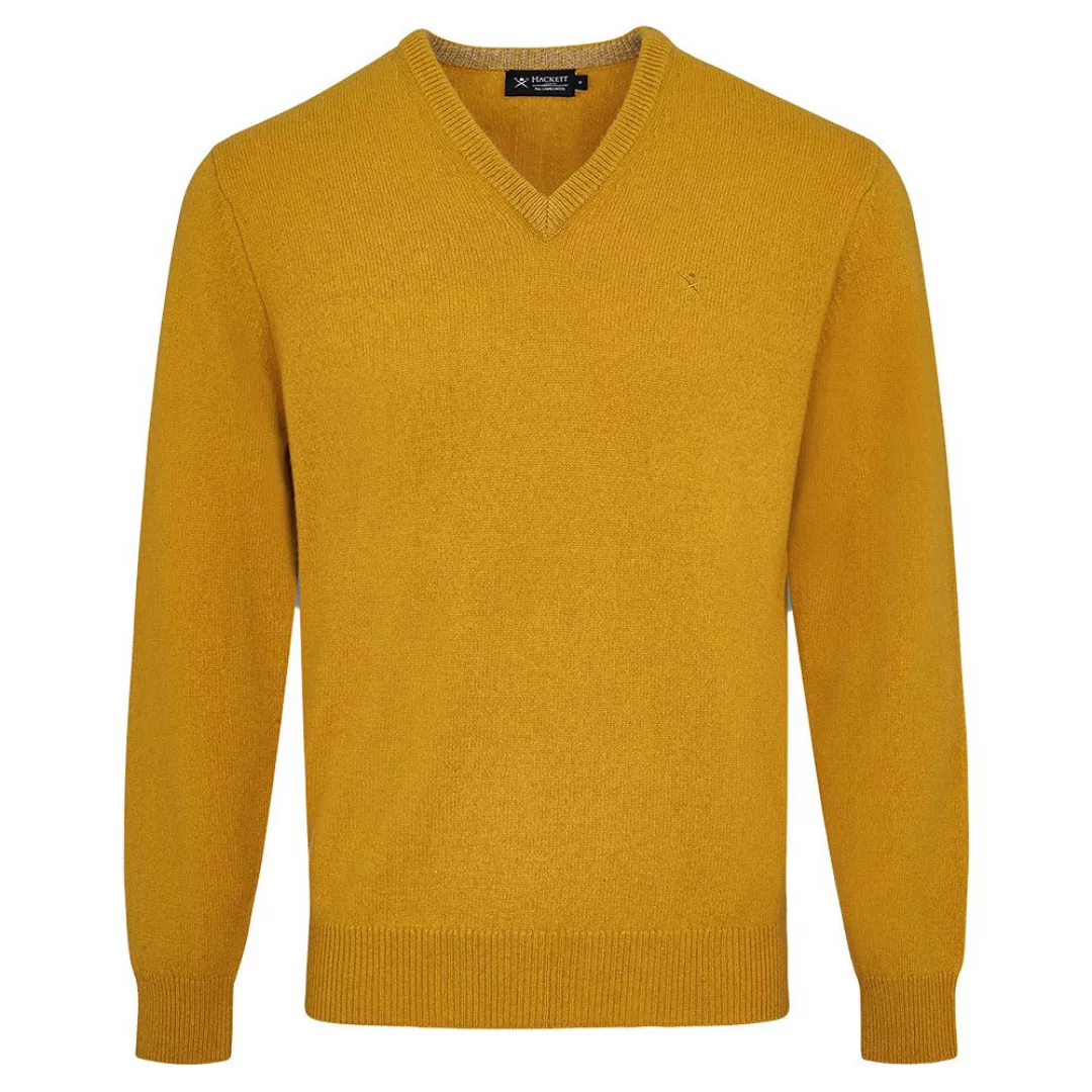 Hackett Lambswool V-ausschnitt Sweater S Mustard günstig online kaufen
