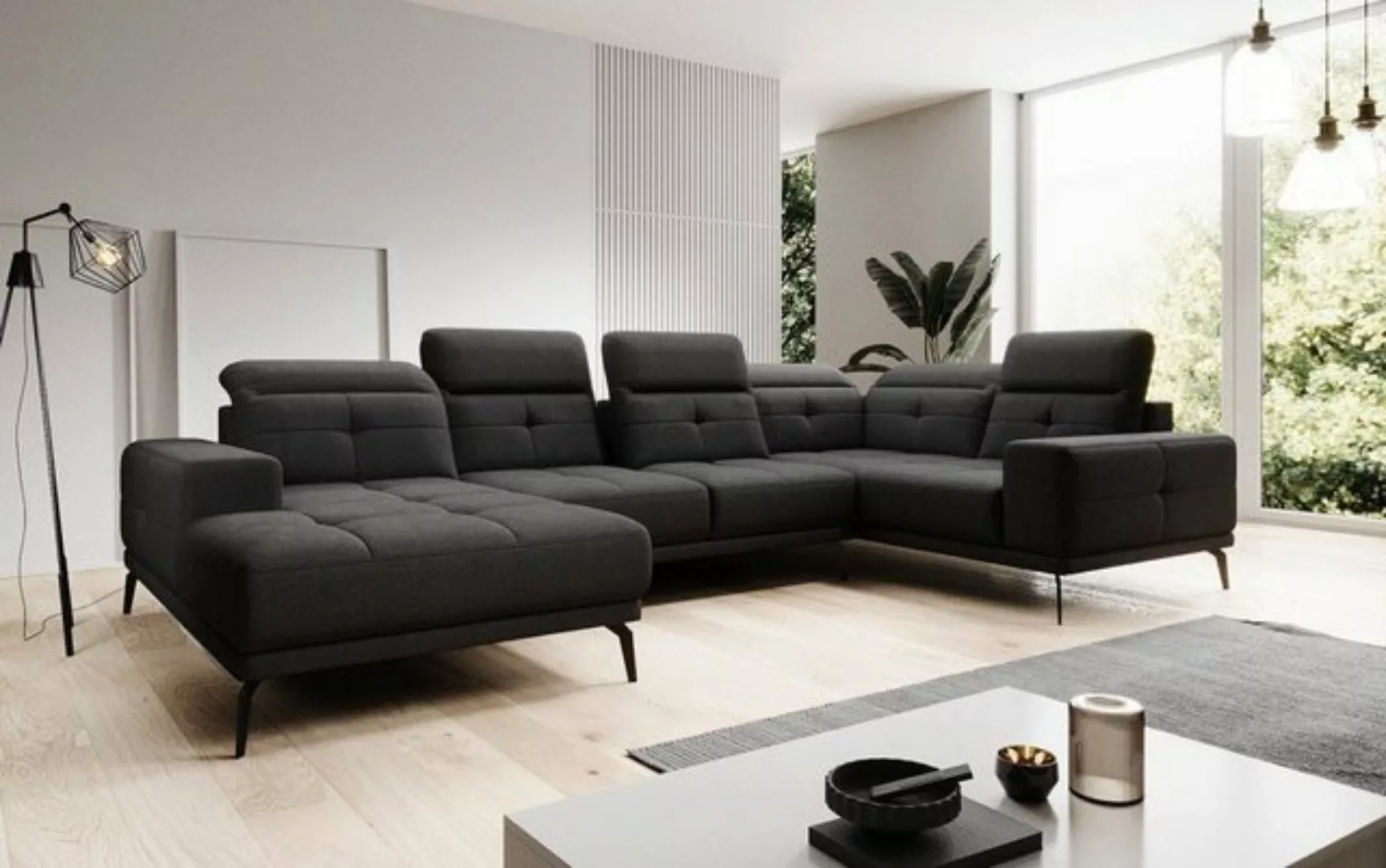 Luxusbetten24 Sofa Designer Sofa Nerio, mit verstellbarer Kopf- und Rückenl günstig online kaufen