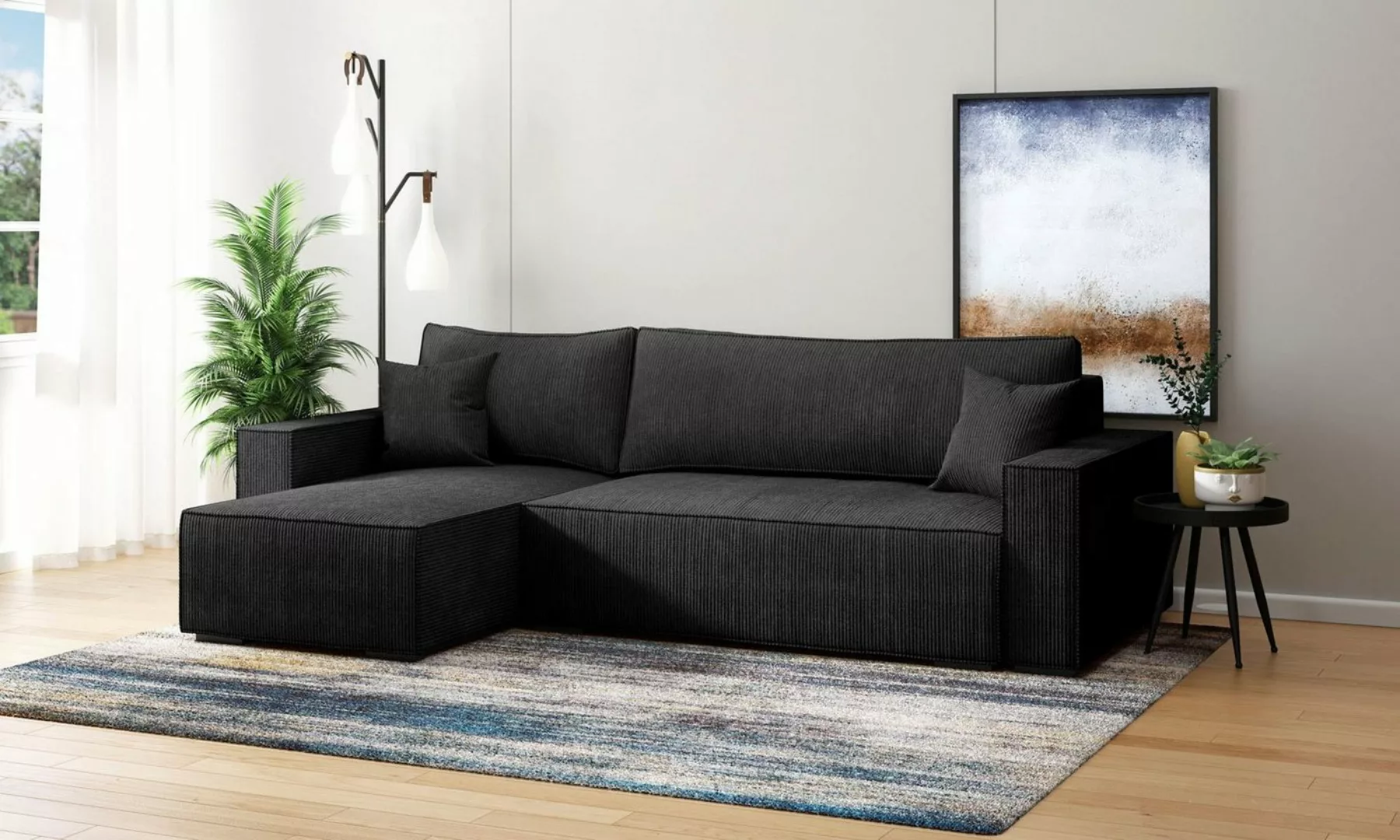 INOSIGN Ecksofa Winton Cordsofa / Schlafsofa 253 cm, Cord, Recamiere wechse günstig online kaufen