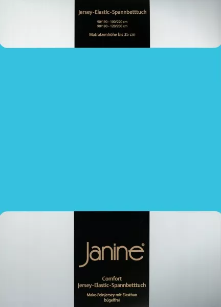 Janine Janine Spannbetttuch Elastic-Jersey 5002 türkis Größe:  200x200 cm günstig online kaufen