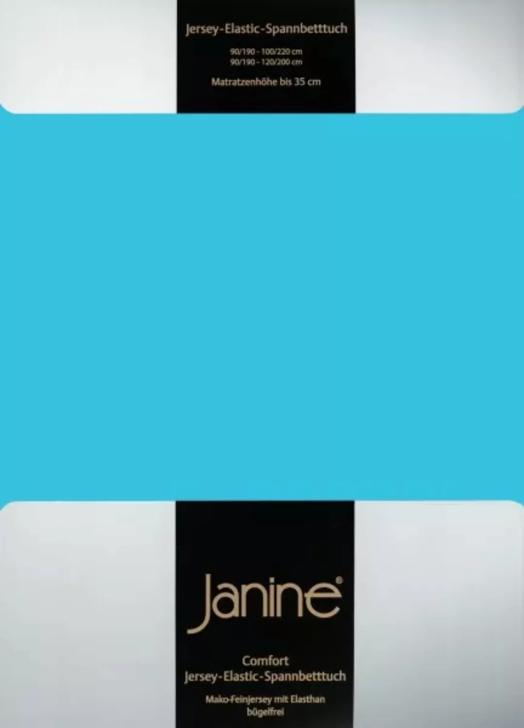 Janine Janine Spannbetttuch Elastic-Jersey 5002 türkis Größe:  100x200 cm günstig online kaufen