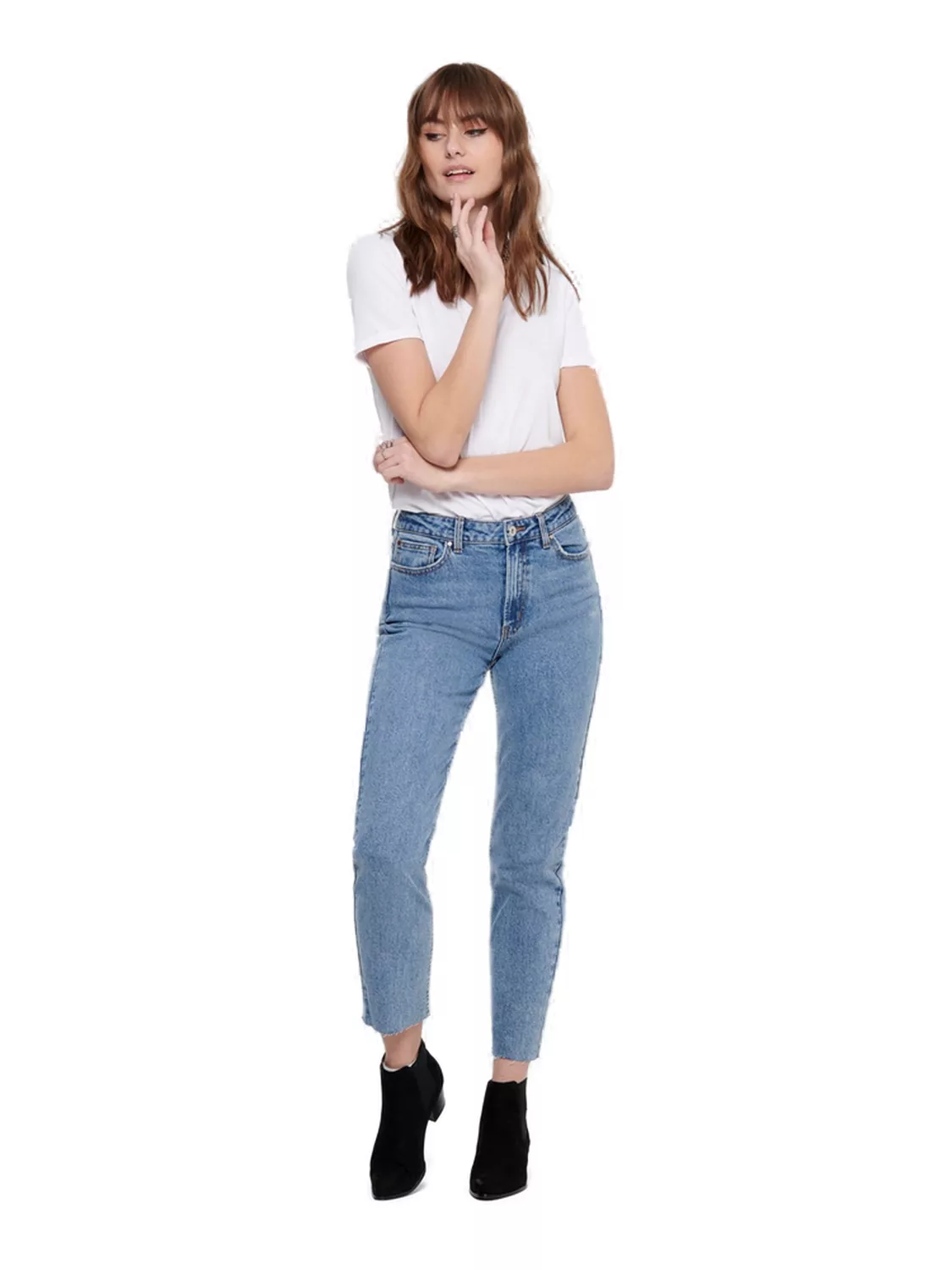 Only Damen Jeans ONLEMILY MAE06 - Straight Fit - Blau - Light Blue Denim günstig online kaufen