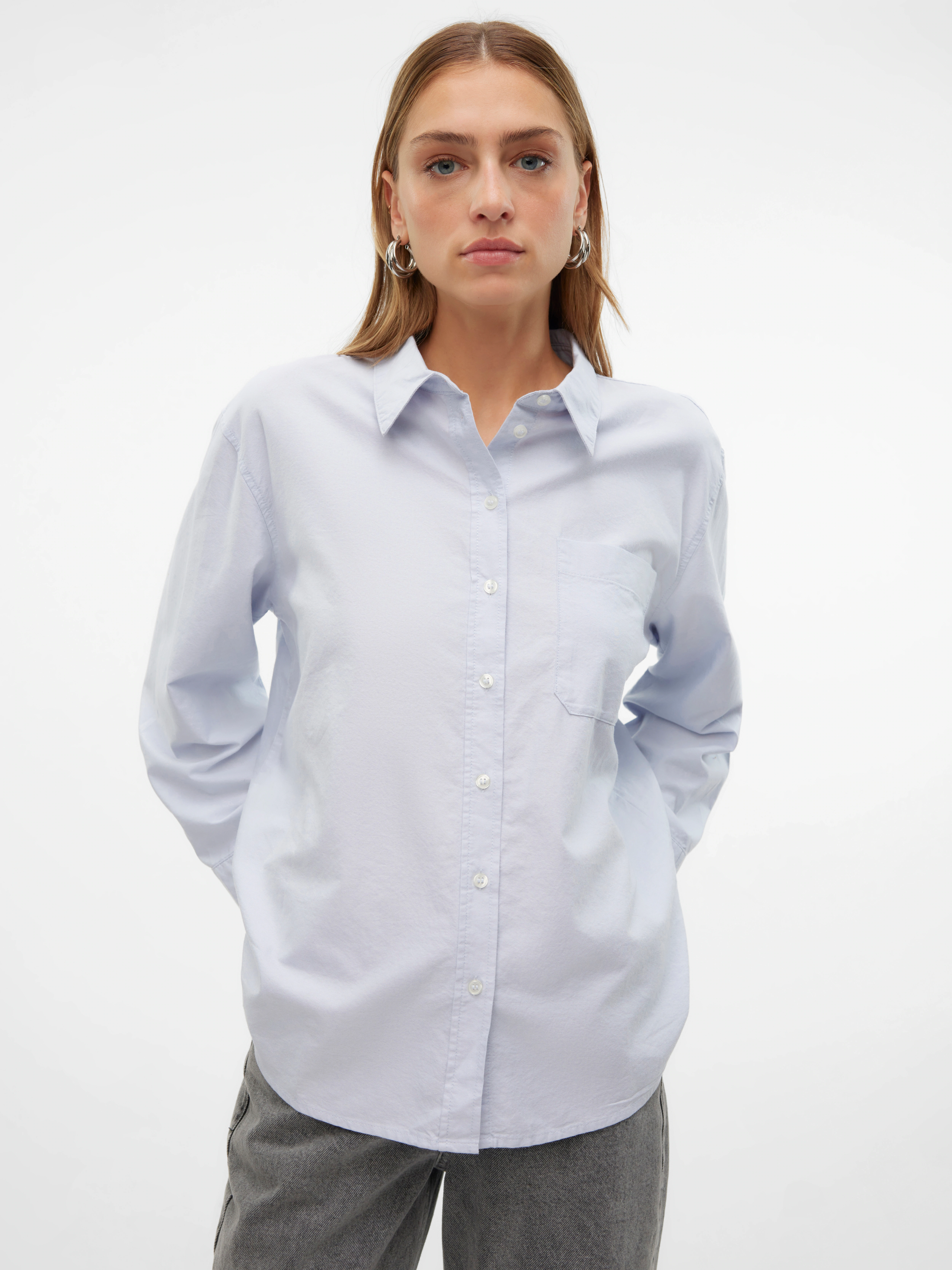 Vero Moda Langarmbluse VMIDA OXFORD SHIRT WVN GA NOOS günstig online kaufen