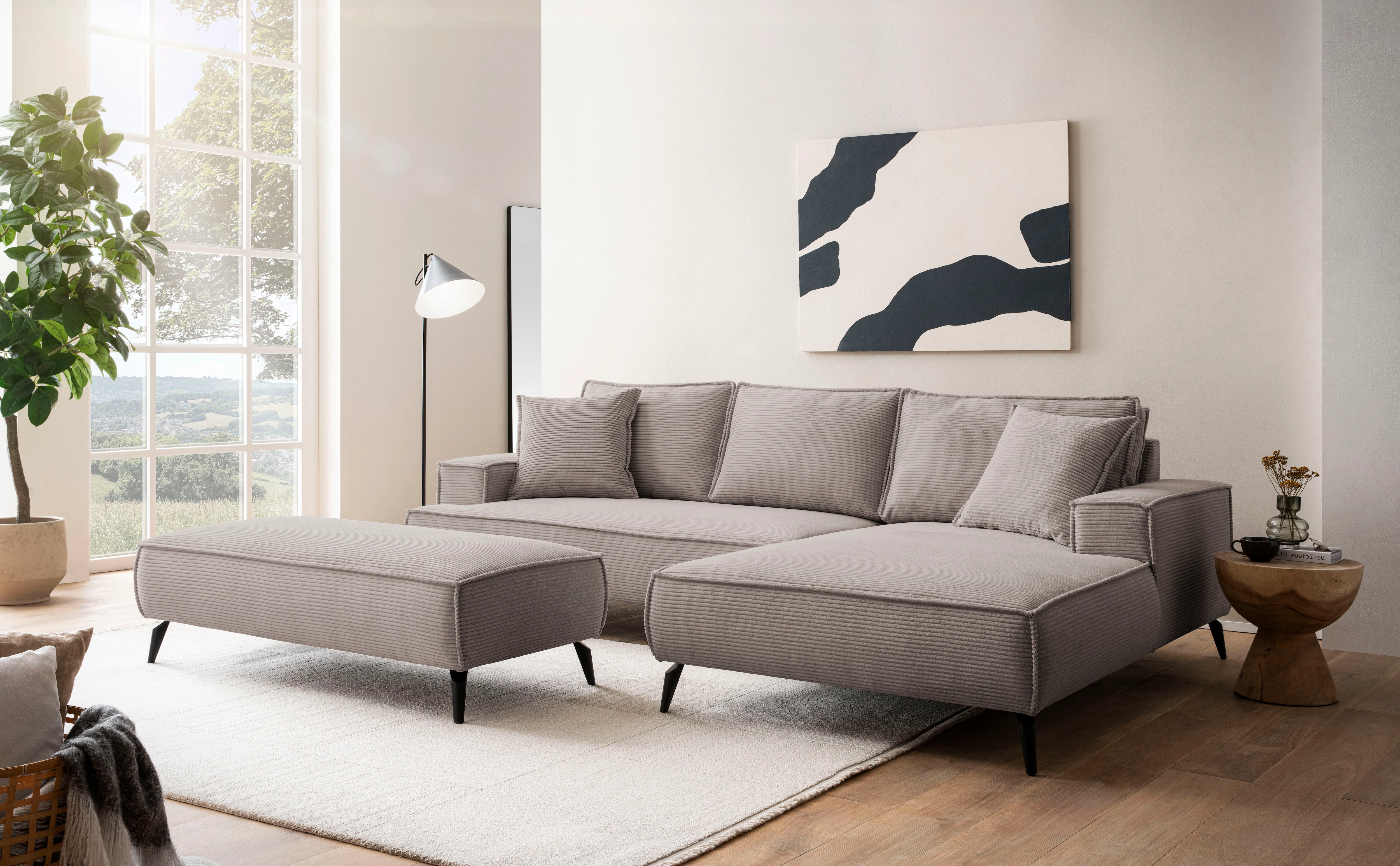 andas Ecksofa "TVINNU, L-Form in Cord, Sofa", wahlweise Recamiere rechts/li günstig online kaufen